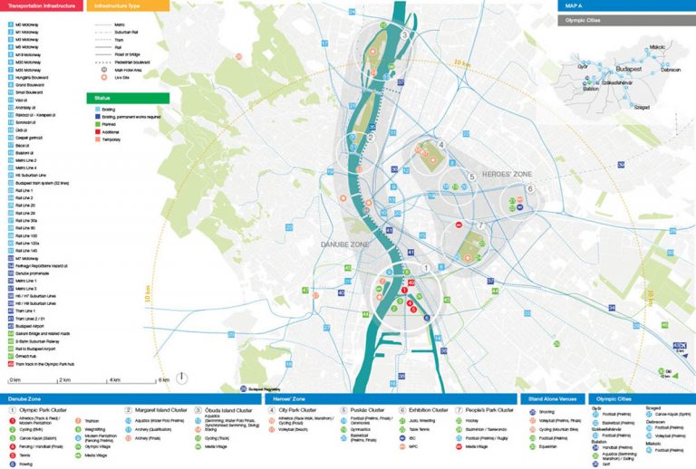 Plan d'ensemble des Jeux olympiques de Budapest 2024
