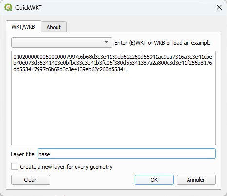 Plugin QGIS QuickWKT