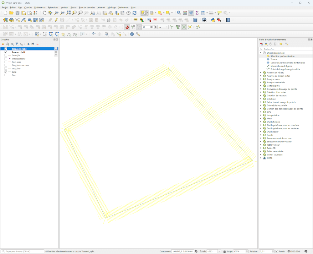 Canvas select transect densify