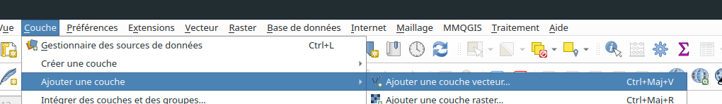 QGIS - Ajouter une couche vecteur