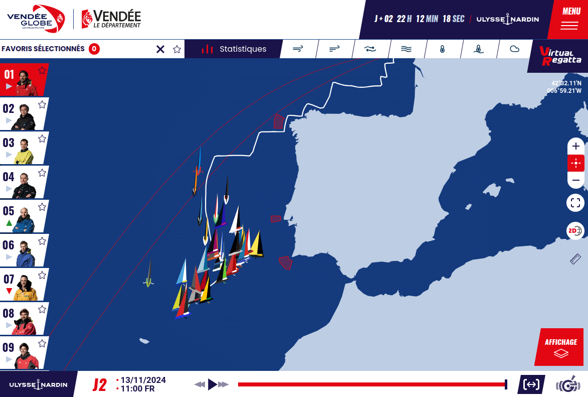 Vendée Globe - Carte interactive officielle