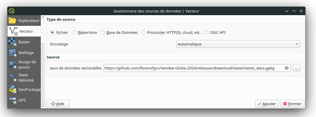 QGIS - URL de couche vecteur