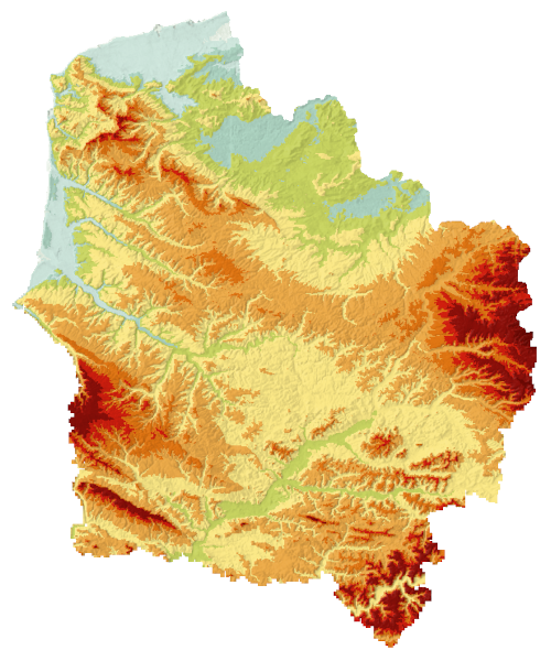 aperçu du RGE ALTI 1m avec ombrage sur les Hauts-de-France