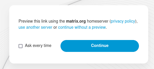 Matrix preview dialog