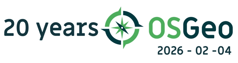 Affiche d'anniversaire des 20 ans de l'OSGeo