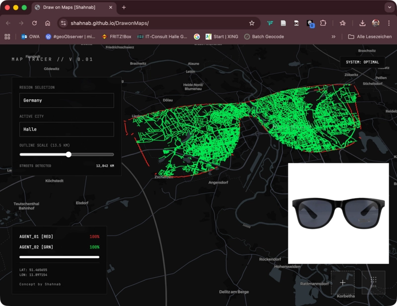 Draw on maps - lunettes de soleil