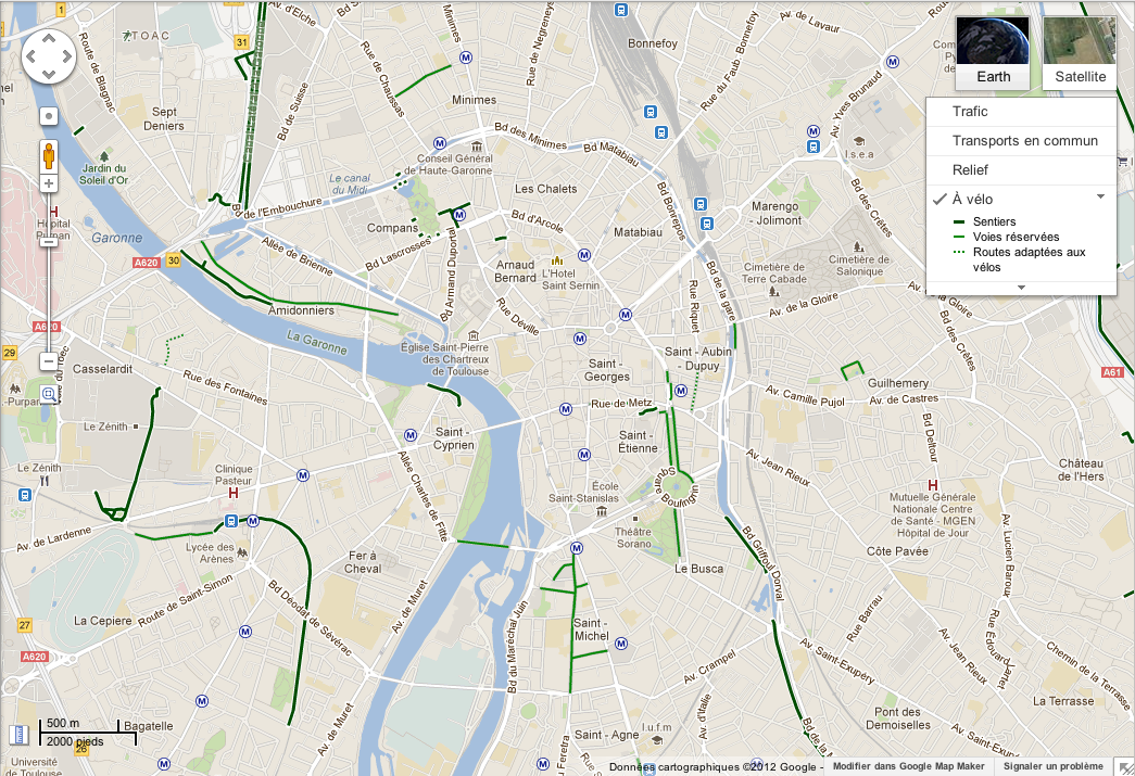 Google Maps - Vélo
