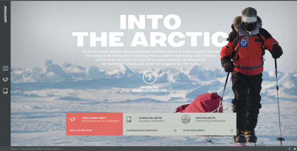 Carte interactive Into the Artic - GreenPeace