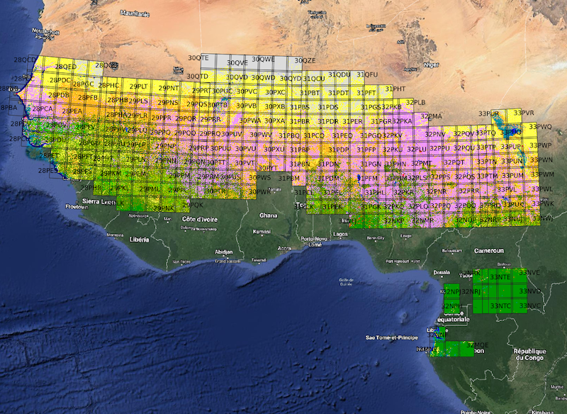 Carte d'occupation du sol du Sahel