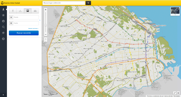 Carte interactive de Buenos Aires