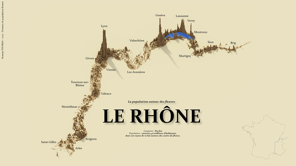 carte de population du Rhône