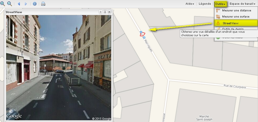 Google Street View dans geOrchestra