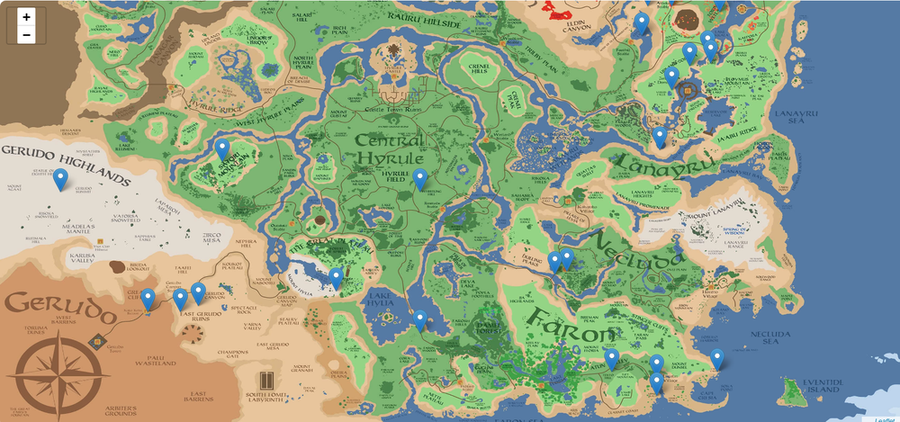 Capture de la carte Zelda Breath of the Wild Street View
