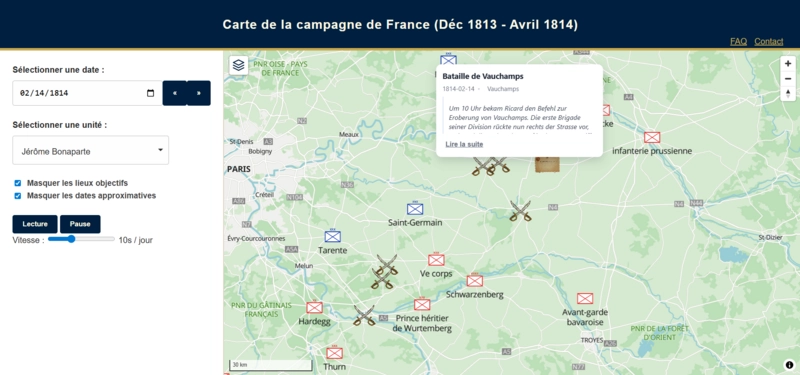 1814 par les cartes