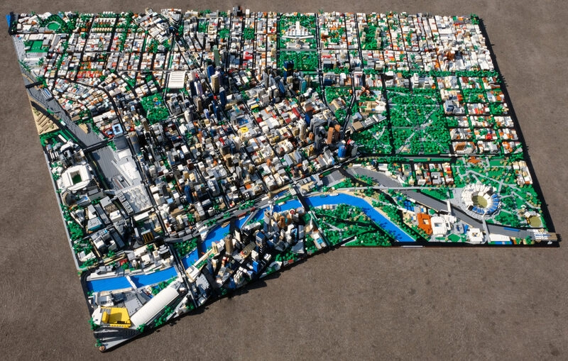 Carte de Melbourne en lego par Samuel Molena