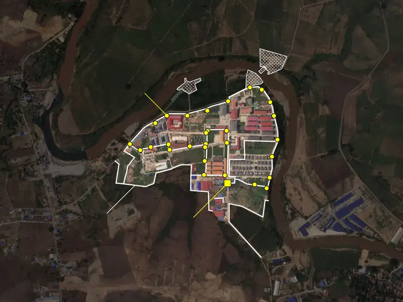 Image satellite d'un scam center au Huanya Park, Myanmar - Planet Labs