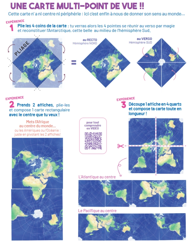Planisphère carré, multi points de vue - Nuées