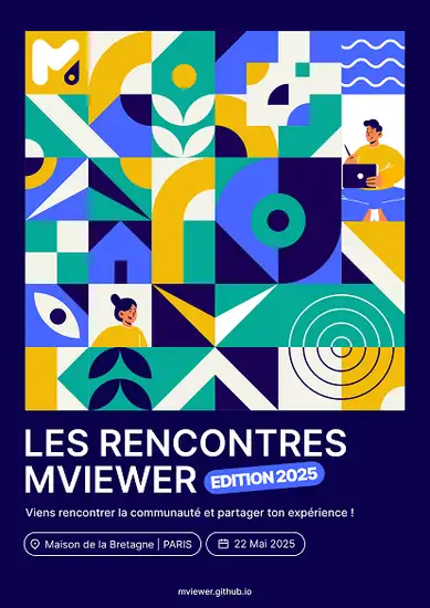 Affiche des 3e rencontres mviewer le 22 mai 2025