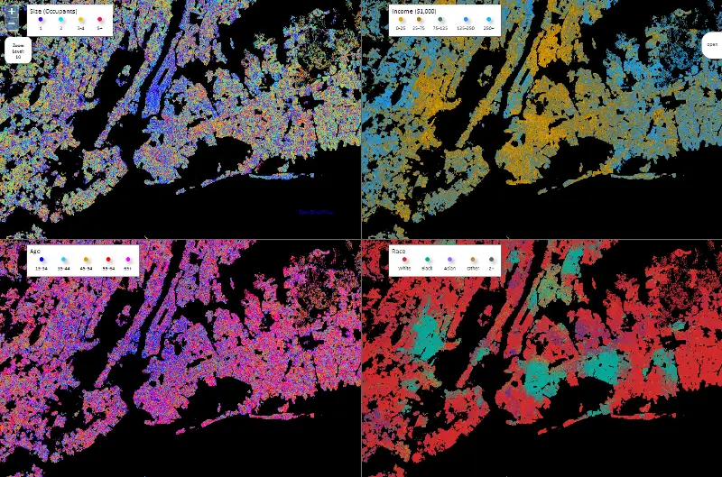 Cartographie des ménages américains