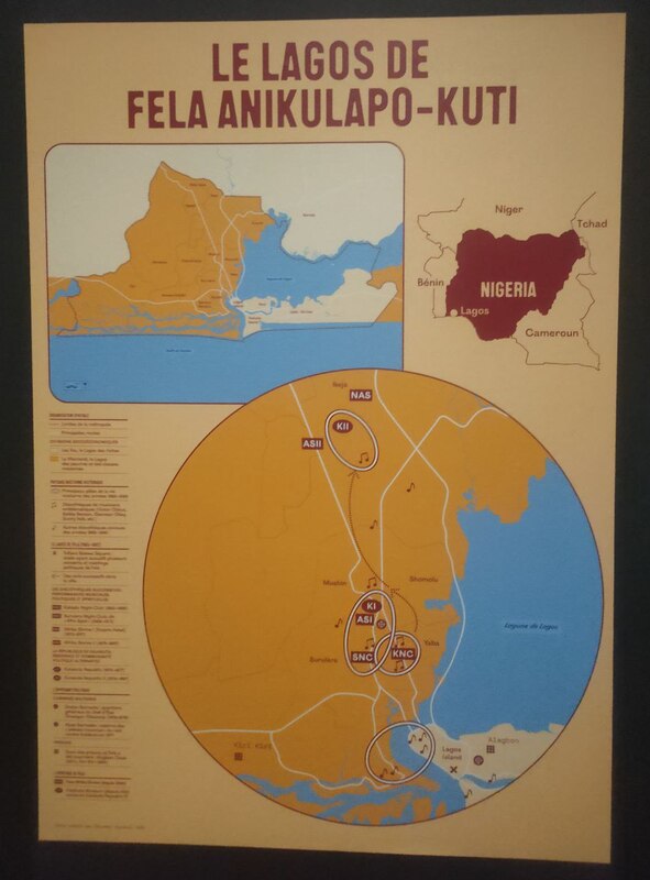 Carte Lagos expo Fela Kuti Cité de la Musique