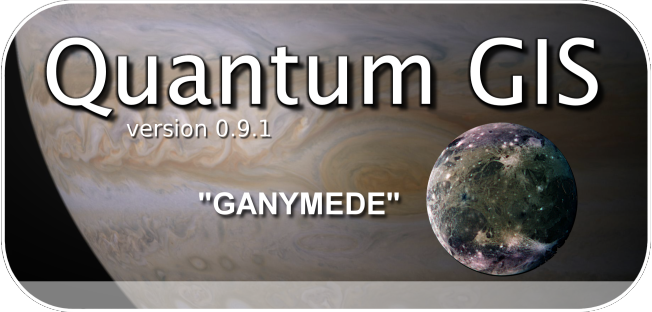 QGIS 0.9.1 Ganymede - Splash