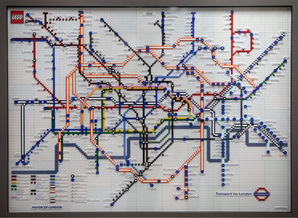 Carte Lego du métro de Londres