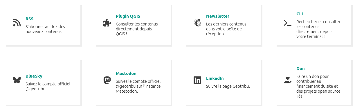 Suivre et/ou soutenir Geotribu